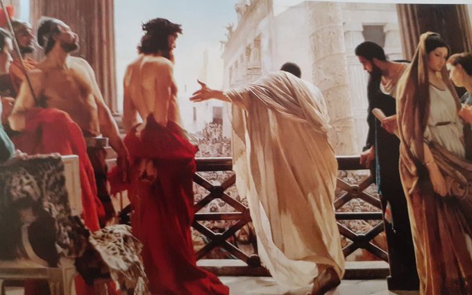 Antonio Ciseri 1880, Jesus before Pilate. 